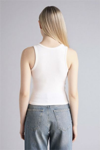 Slim Fit Camisole Halter Collar Tank Top