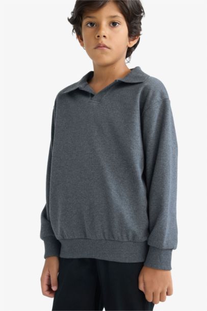 Apaş Yaka Sweatshirt Erkek Çocuk