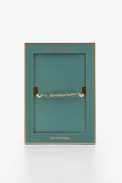 Reis x DeFacto 14 Ayar Altın Kaplama Sangria Mini Kadın Taşlı Gold Bileklik