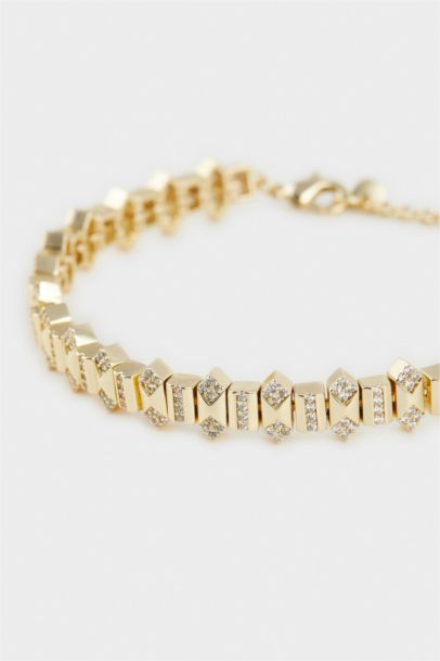 Reis x DeFacto Gold Plated Cristallo Stone Gold Bracelet