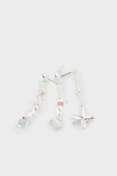 طقم 6 حلق فضي نسائي