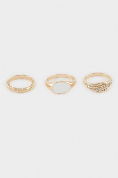 Woman 3 Piece Gold Ring