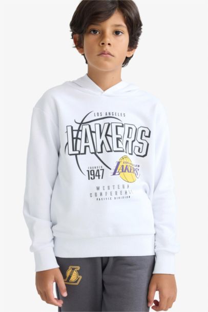NBA Los Angeles Lakers Kapüşonlu Sweatshirt Erkek Çocuk
