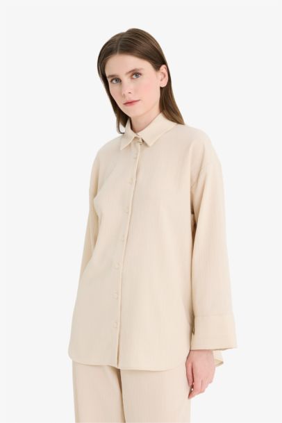 Relax Fit Gofre Textured Shirt Trousers 2 Piece Set