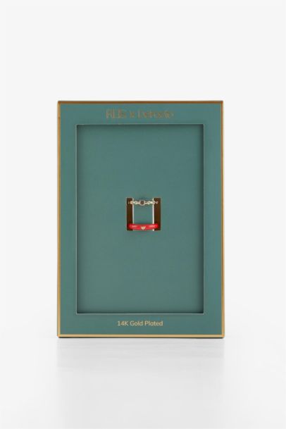 Reis x DeFacto 14K Gold Plated Cherry Glow Woman 2 Piece Rings