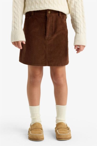 Girl Cotton Corduroy Skirt