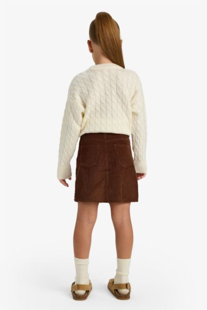 Girl Cotton Corduroy Skirt