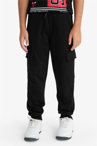 Boy Elastic Waist Cargo Sweatpants
