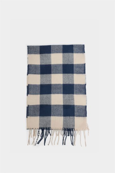 Man Plaid Neck Scarf