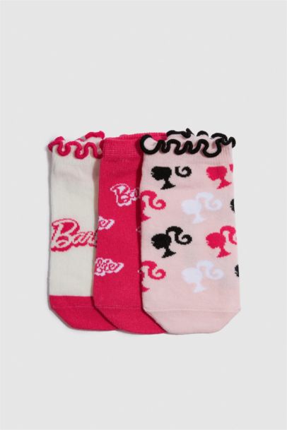 Girl Barbie Licensed 3 piece Cotton Short Sockss