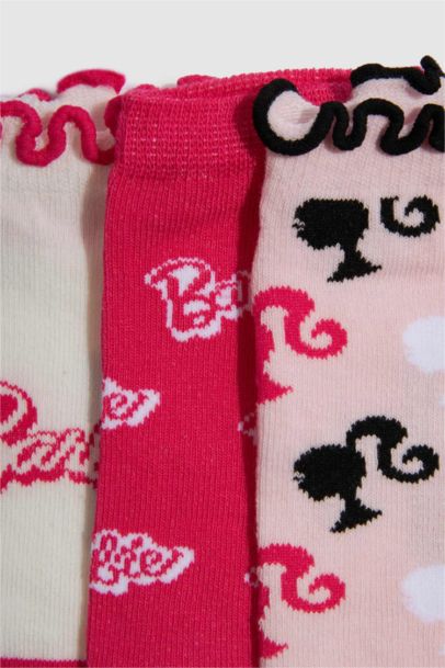 Girl Barbie Licensed 3 piece Cotton Short Sockss