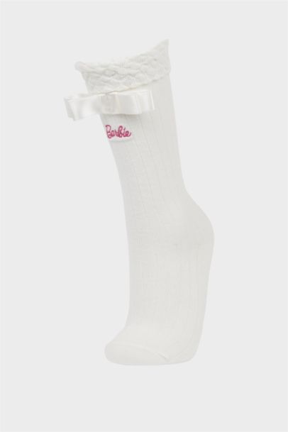 Barbie Pamuklu Diz Altı Okul Çorabı Kız Çocuk