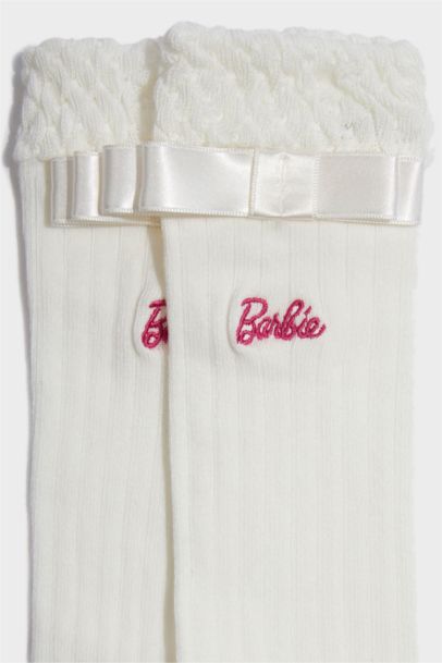 Barbie Pamuklu Diz Altı Okul Çorabı Kız Çocuk