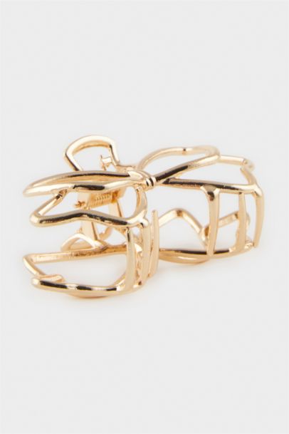 Woman Bow Gold Latch Clasp