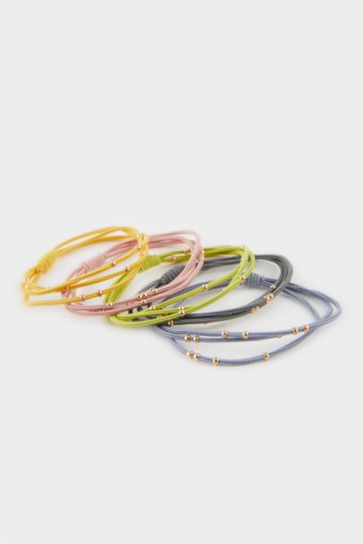 Woman 5 Piece Colored Hair Ties