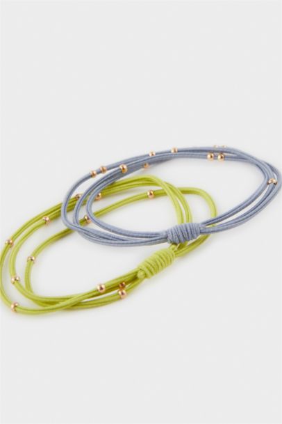 Woman 5 Piece Colored Hair Ties