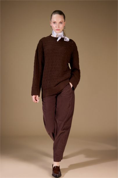 بنطرون مخمل مضلع باجي فيت