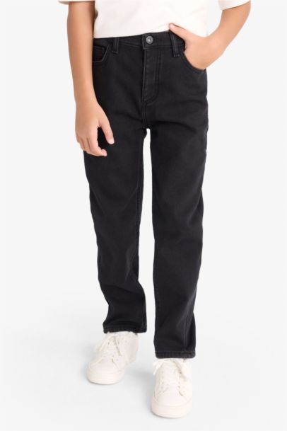 Straight Fit Denim Trousers