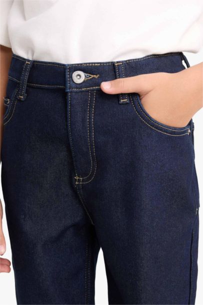 Straight Fit Denim Trousers