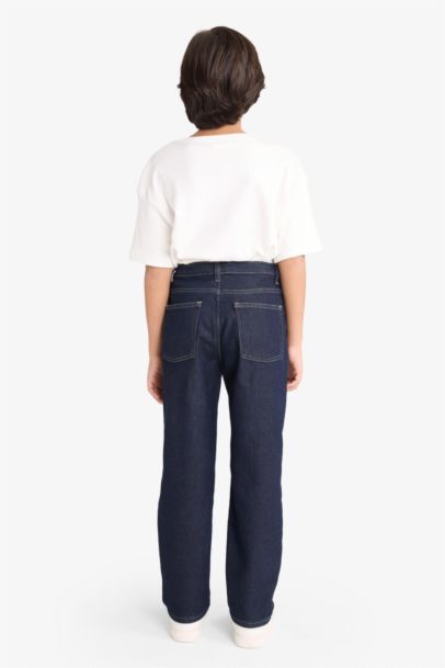 Straight Fit Denim Trousers