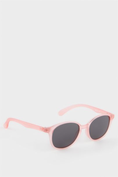 Yuvarlak Turuncu Plastik Çerçeve Siyah Cam Polarize Güneş Gözlüğü Kız Çocuk