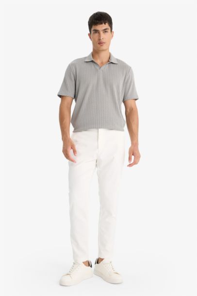 Knitwear Look Polo T-Shirt