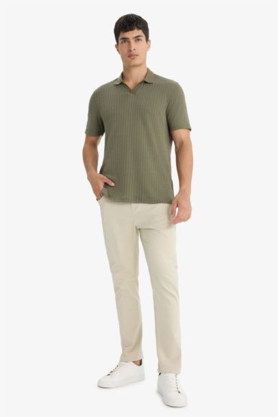 Knitwear Look Polo T-Shirt