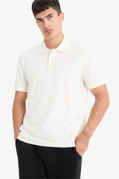 Knitwear Look Polo T-Shirt