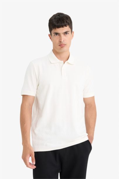 Knitwear Look Polo T-Shirt