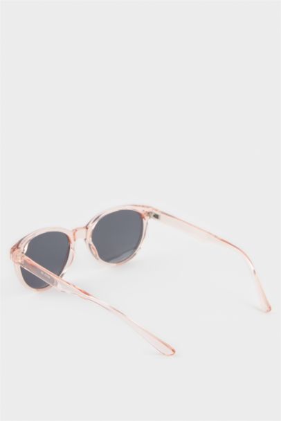 Yuvarlak Turuncu Plastik Çerçeve Siyah Cam Polarize Güneş Gözlüğü Kız Çocuk