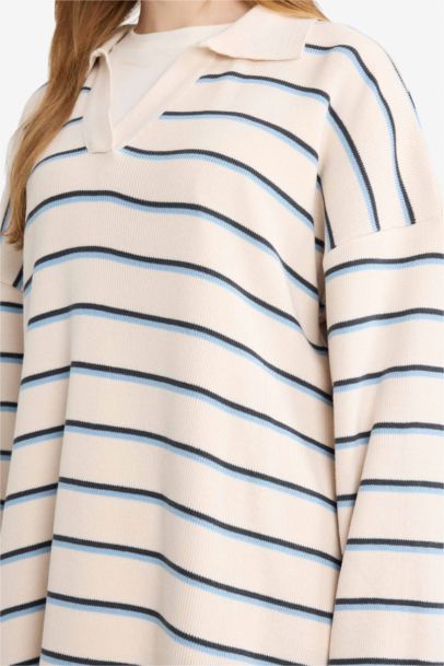 Regular Fit Polo Collar Knitwear Tunic