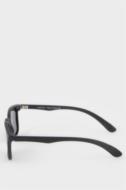 Yuvarlak Siyah Plastik Çerçeve Siyah Cam Polarize Güneş Gözlüğü Erkek Çocuk