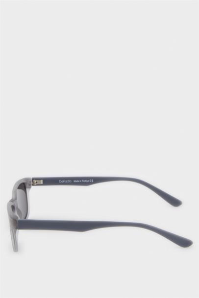 Yuvarlak Gri Plastik Çerçeve Siyah Cam Polarize Güneş Gözlüğü Erkek Çocuk