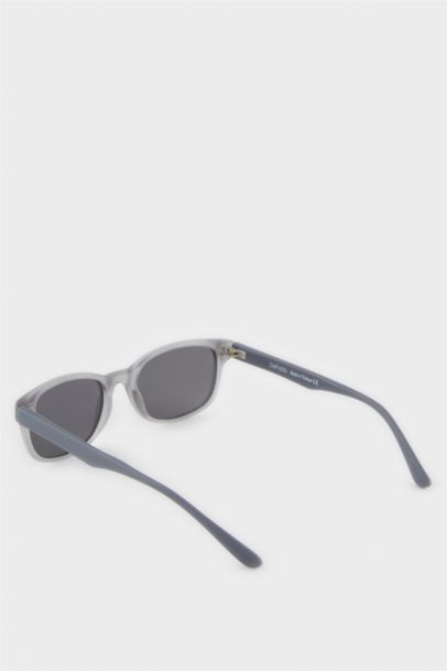 Yuvarlak Gri Plastik Çerçeve Siyah Cam Polarize Güneş Gözlüğü Erkek Çocuk