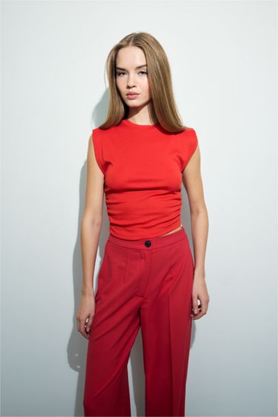 كيمونه مضلع سليم فيت بياخة مستديرة