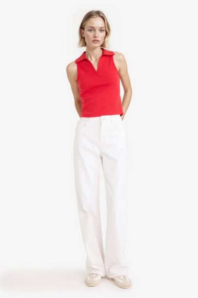 Slim Fit Ribbed Polo Shirt