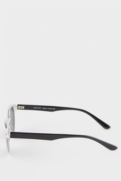 Yuvarlak Renkli Plastik Çerçeve Siyah Cam Polarize Güneş Gözlüğü Erkek Çocuk