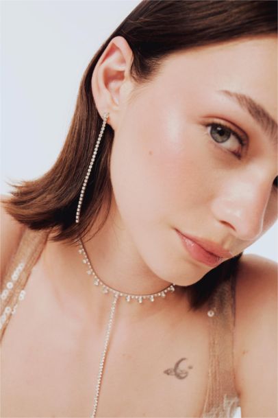 DCEY x DeFacto Kadın Taşlı Kolye Küpe Bileklik Seti