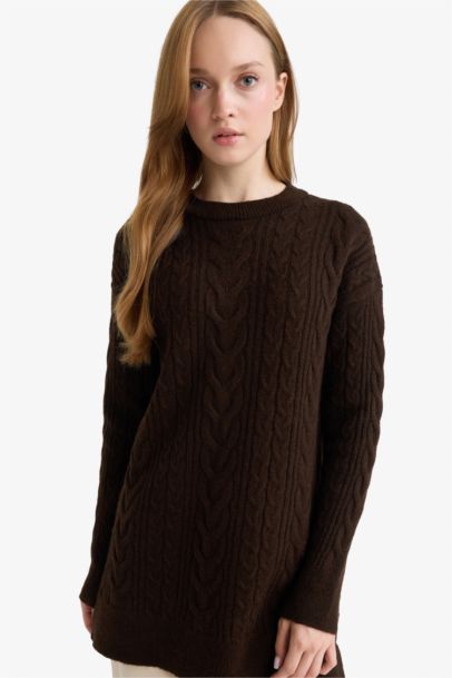 Relax Fit Crew Neck Knit Tunic