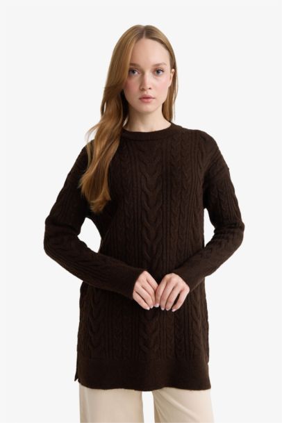 Relax Fit Crew Neck Knit Tunic