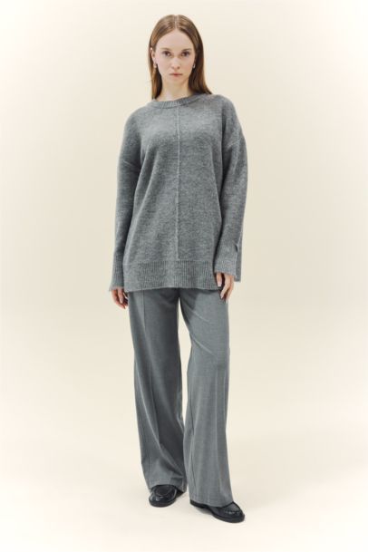 Loose Fit Knitwear Crew Neck Tunic