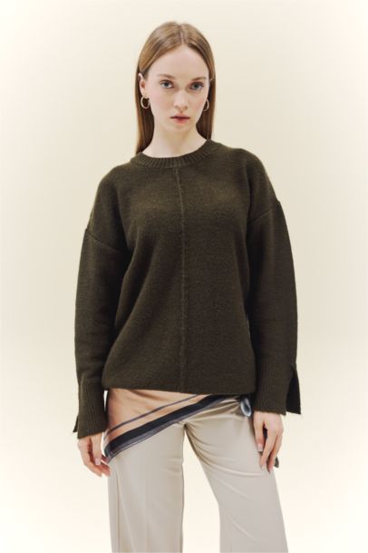 Loose Fit Knitwear Crew Neck Tunic