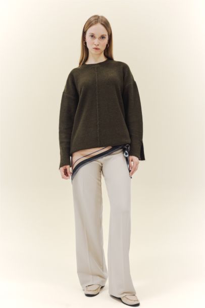 Loose Fit Knitwear Crew Neck Tunic