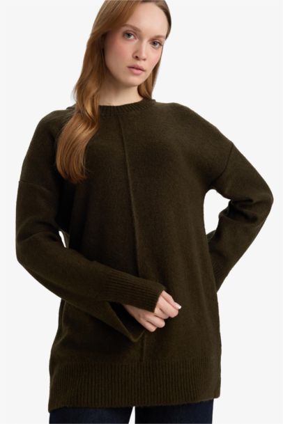 Loose Fit Knitwear Crew Neck Tunic