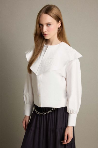 Relax Fit Poplin Long Sleeve Tunic