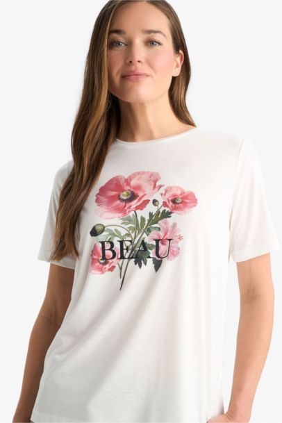 Regular Fit Crew Neck Printed T-Shirt