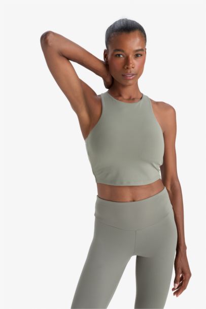 DeFactoFit Padded Stretchy Fabric Sports Bra