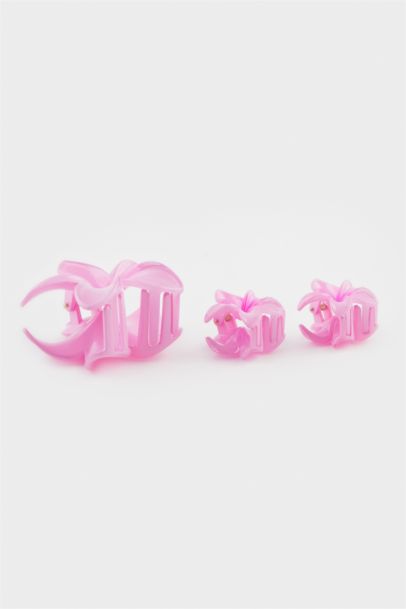 Woman 3 Pack Pink Lotus Peg Clasp