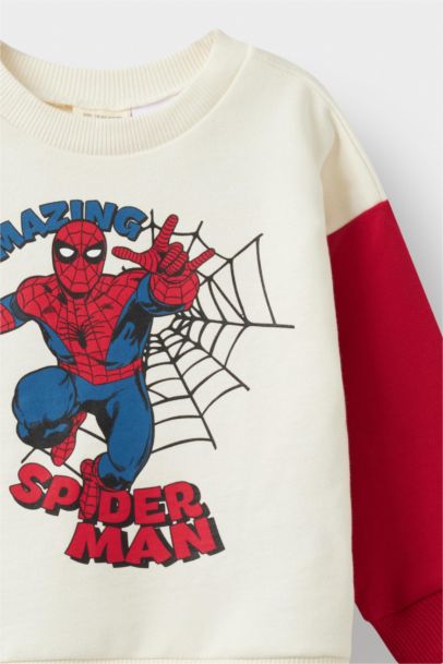 Marvel Comics Bisiklet Yaka İçi Yumuşak Tüylü Sweatshirt Erkek Bebek