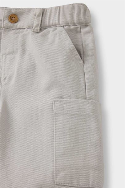Pantalon en gabardine à ourlets élastiques pour bébé garçon